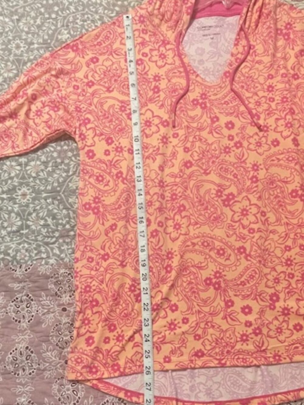 Comfort Code by Cuddl Duds Hooded 2 Piece Lounge Set Size M Floral NEW - Picture 6 of 13